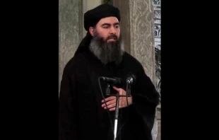 Abu Bakr al-Baghdadi, caliph of the Islamic State.   Al-Furqan Media via Wikipedia/Public Domain.