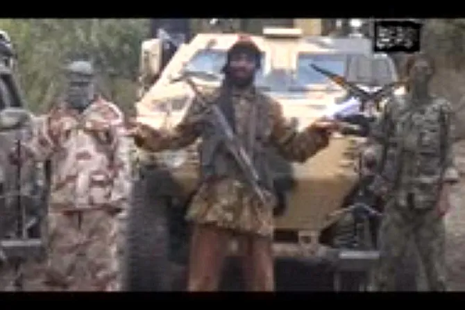 Abubakar Shekau in a low quality video admitted to kidnapping nearly 300 girls in Nigeria and threatened to sell them Screengrab CNA 5 7 14