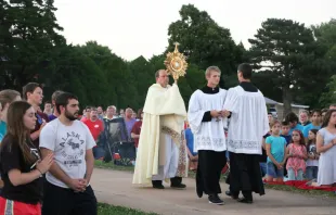 Adoration Under the Stars at St. Joseph Catholic Church, Ost, Kan., July 5, 2017. Photo courtesy of Wichita Adore Ministries. 