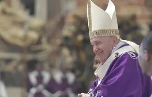 Pope Francis celebrates Mass in St. Peter's Basilica Dec. 1, 2019.   Vatican Media.