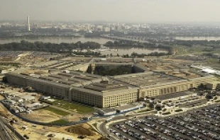 Aerial photograph of the Pentagon in Arlington, Va., on Sept. 26, 2003. DOD photo by Tech. Sgt. Andy Dunaway/USAF.