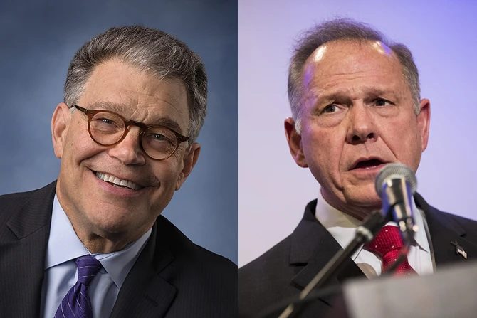 Al Franken Public Domain Republican candidate for US Senate Judge Roy Moore Credit Drew Angerer Getty Images CNA