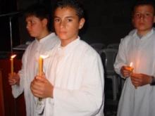 Altar servers in Homs, Syria. 