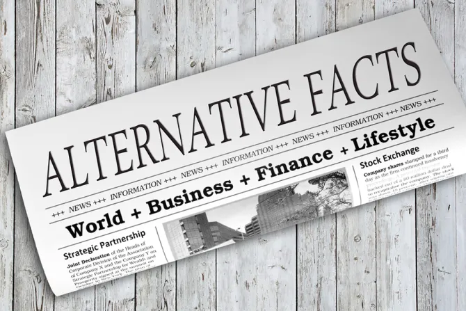 Alternative facts fake news newspaper Credit docstockmedia Shutterstock CNA