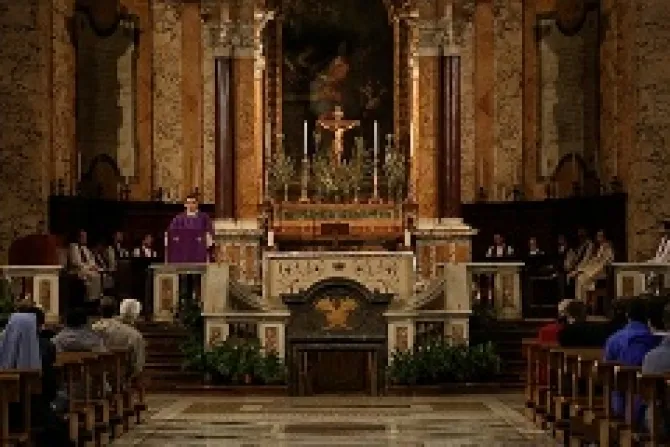 American Catholics celebrate Palm Sunday in Rome March 24 2013 Credit Alan Holdren CNA CNA 3 25 13