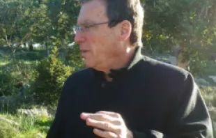 Amir Moran, Gospel Trail project manager, speaks on Mt. Precipice in Nazareth on Jan. 27, 2012 
