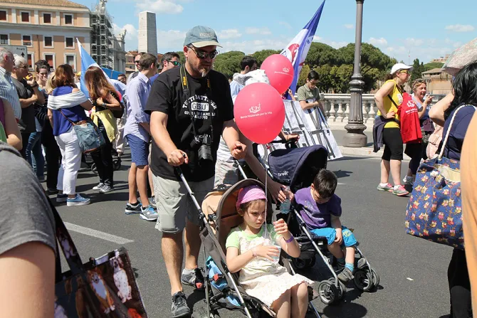 An Italian family 2 at the March for Life in Rome on May 10 2015 Credit Martha Calderon CNA 5 10 15