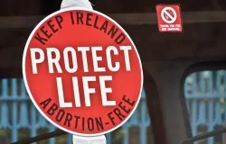 pro-life sign on the inside of a bus window during a July 2, 2011 rally in Dublin, Ireland. ?w=200&h=150