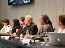 Announcment of Talitha Kum's new campaign against human trafficking 'Play for life, against human trafficking' at the Vatican, May 20, 2014. 