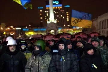 Anti government protestors stand in Independence Square Jan 28 2014 in Kiev Ukraine Credit Rob Stothard Getty Images News Getty Images CNA 1 28 14