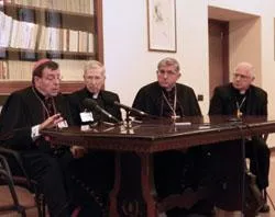 Msgr. Robert Stern (center) speaks at a press conference during the Synod for the Middle East?w=200&h=150