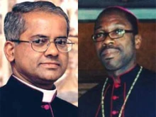 Archbishop Ambrose Madtha and Bishop Salomon Lezoutie