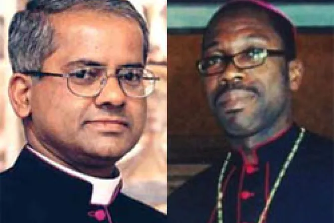 Archbishop Ambrose Madtha Bishop Salomon Lezoutie CNA World Catholic News 3 7 11