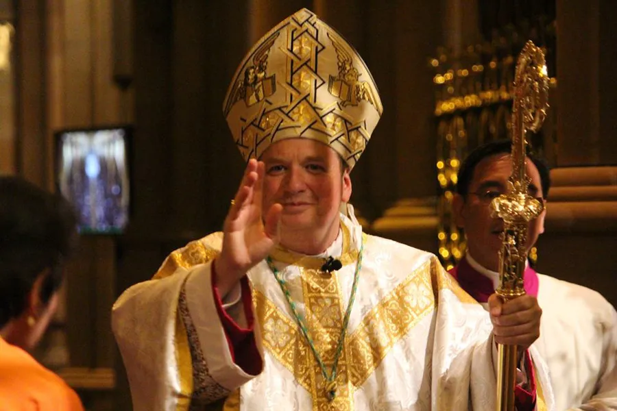 Archbishop Anthony Fisher of Sydney blesses as he recesses from his Mass of Installation, Nov. 12, 2014. ?w=200&h=150