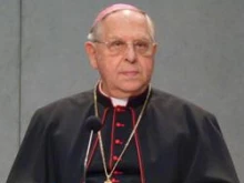 Archbishop Antonio Maria Veglio at the Oct. 25, 2011 press conference