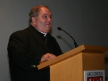 Archbishop Bernard Hebda, Coadjutor of Newark, speaking at a press conference Sept. 24, 2013. 
