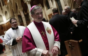 Archbishop Blase Cupich at installation Mass at Holy Name Cathedral in Chicago on Nov. 17, 2014.   Joshua Lott/Getty Images.
