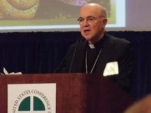 Archbishop Carlo Maria Viganò speaks Nov. 14, 2011 to the U.S. Bishops fall meeting