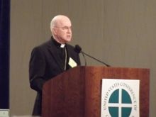 Archbishop Carlo Maria Viganò speaks to the U.S. bishops in Atlanta on June 13, 2012.