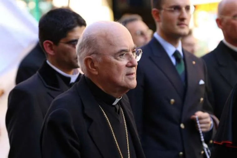 Archbishop Carlo Maria ViganÃ². Credit: Edward Pentin / National Catholic Register.