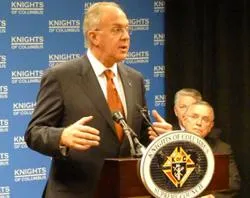  Supreme Knight Carl Anderson speaks at the opening press conference for the 2011 convention?w=200&h=150
