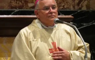 Archbishop Charles Chaput of Philadelphia celebrates Mass Oct. 20, 2012 at the Altar of the Chair in St. Peter's Basilica.   Matthew Rarey-CNA.