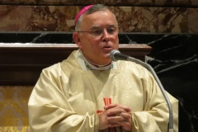 Archbishop Charles Chaput of Philadelphia celebrates Mass at the Altar of the Chair in St Peters Basilica Oct 20 2012 Credit Matthew Rarey CNA CNA500x320 10 22 12