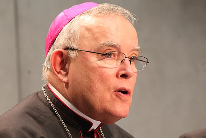Archbishop Charles Chaput of Philadelphia speaks at the Vatican Press Office March 25 2014 Credit Daniel Ibanez CNA 2 CNA 3 25 14