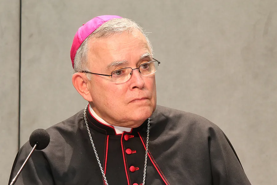 Archbishop Charles Chaput of Philadelphia speaks at the Vatican Press Office, March 25, 2014. ?w=200&h=150