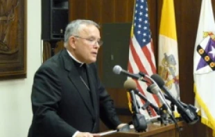 Archbishop Charles Chaput speaks at a July 2011 press conference in Philadelphia.