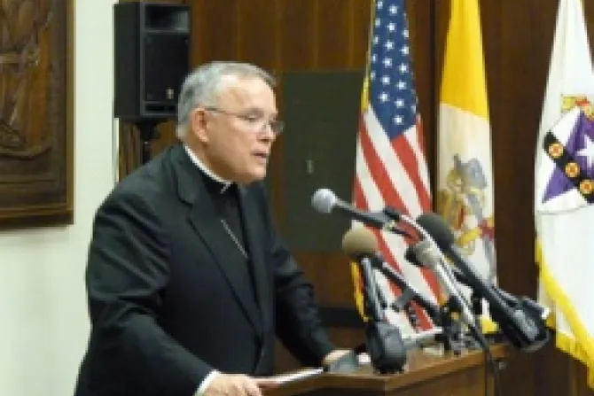 Archbishop Charles J Chaput at a press conference CNA US Catholic News 1 6 12
