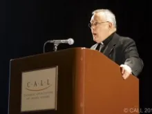 Archbishop Charles J. Chaput of Philadelphia speaks during the CALL conference in Los Angeles in August 26, 2013 