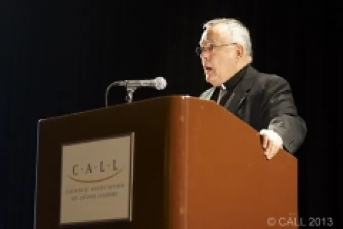 Archbishop Charles J Chaput of Philadelphia speaks during the CALL conference in Los Angeles on August 2013 Credit CALL 2013 CNA US Catholic News 8 26 13