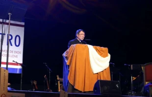 Archbishop Christophe Pierre, apostolic nuncio to the US, delivers the opening keynote at the National V Encuentro in Grapevine, Texas, Sept. 20, 2018.   Christine Rousselle/CNA.