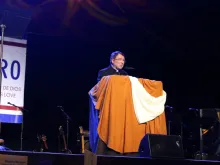 Archbishop Christophe Pierre, apostolic nuncio to the US, delivers the opening keynote at the National V Encuentro in Grapevine, Texas, Sept. 20, 2018. 
