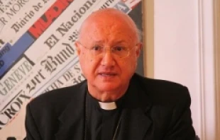 Archbishop Claudio Celli, president of the Pontifical Council for Social Communications.   Alan Holdren/CNA.