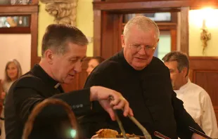 Cardinal Blase Cupich with Fr. Frank Phillips of the Canons Regular of St. John Cantius.   Canons Regular of St. John Cantius