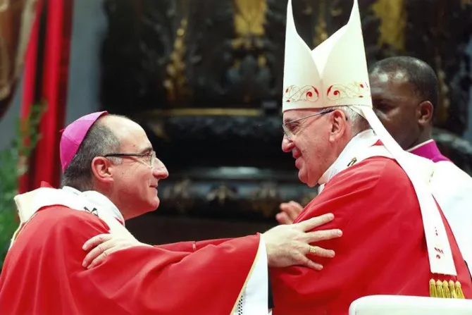Archbishop Daniel Sturla and Pope Francis Credit Conferencia Episcopal del Uruguay CNA 1 12 15