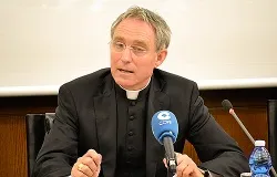 Archbishop Georg Gaenswein, prefect of the Papal Household, speaks to the press June 5, 2014. ?w=200&h=150