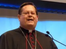 Archbishop Lacroix of Quebec speaking in Denver, Aug. 2, 2011. 