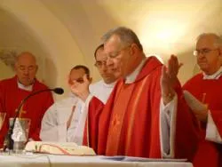 Archbishop Gregory M. Aymond celebrates Mass in the Crypt of St. Peter's Basilica on Jan. 23, 2012?w=200&h=150