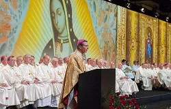 Archbishop Gustavo Garcia-Siller of San Antonio gives the homily during the opening Mass of the KC Supreme Convention Aug. 6, 2013. ?w=200&h=150