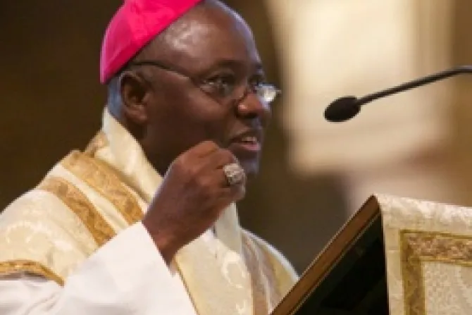 Archbishop Ignatius Kaigama of Jos President of the Catholic Bishops Conference of Nigeria Credit Weenson Oo for Aid to the Church in Need CNA Catholic News 10 31 12