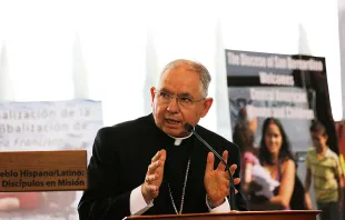 Archbishop Jose Gomez of Los Angeles at an immigration summit at Christ Cathedral, Feb. 27, 2016. Courtesy of the Archdiocese of Los Angeles. 