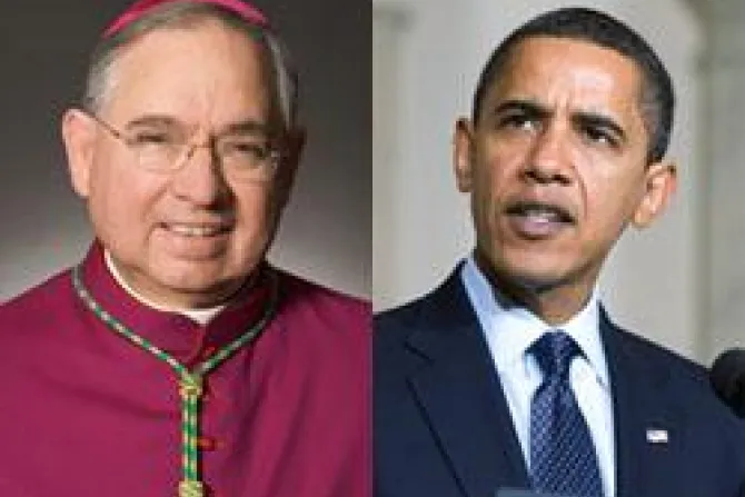 Archbishop Jose Gomez President Barack Obama CNA US Catholic News 5 10 11