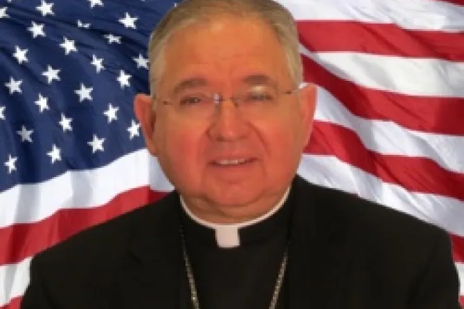 Archbishop Jose H Gomez of Los Angeles American flag CNA US Catholic News 10 5 12