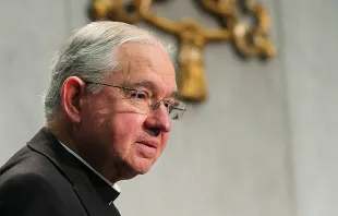 Archbishop Jose? Go?mez of Los Angeles at a press briefing at the Vatican Oct. 22, 2015.   Daniel Ibanez/CNA.