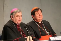 Archbishop Jose Rodriguez Carballo and Cardinal Joao Braz de Aviz speak with journalists during a Jan. 31, 2014 press conference ?w=200&h=150
