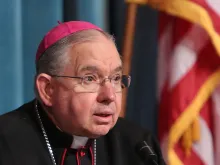 Archbishop Jose Gomez of Los Angeles speaking at the NAC, May 2, 2015. 