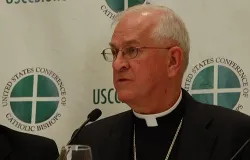 Archbishop Joseph E. Kurtz of Louisville takes part in a press conference at the USCCB's Fall General Assembly in Baltimore on Nov. 12, 2013. ?w=200&h=150